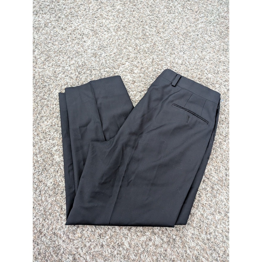 Riviera by Jack Victor Traveler Wool Blend Flex Dress Pant 35x27 (Tag‎ 36) Black